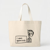 ik ben geniaal grote tote bag (Voorkant)