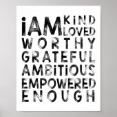 Ik Ben Genoeg Bevestigingen Voor Kinderen Poster (Voorkant)