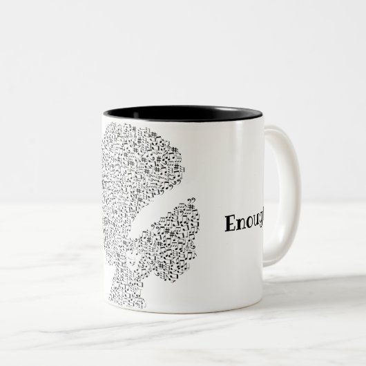 Ik ben genoeg Citaat Tweekleurige Koffiemok (Voorkant rechts)