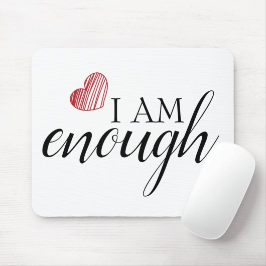 Ik ben genoeg eenvoudige bevestigende prijsopgave muismat (Met muis)