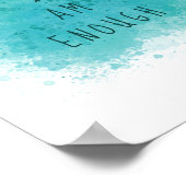 Ik ben genoeg eenvoudige bevestigende prijsopgave poster (Hoek)