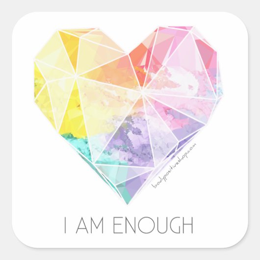 Ik ben genoeg - Mirror/Scale Sticker (Voorkant)