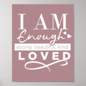 Ik ben genoeg Motivatie Poster (Voorkant)