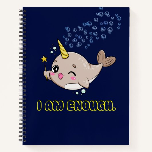 Ik ben genoeg Narwhal Journal notitieboek (Voorkant)
