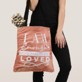 Ik ben genoeg peach Sparkle Tiger Print Tas (Dichtbij)