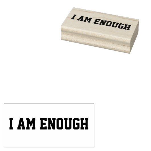 Ik ben genoeg positieve bevestigingen onderbewust rubberstempel (Gestempeld)