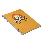 Ik ben genoeg Retro Rainbow Stripes op maat Notitieboek (Rechterzijde)