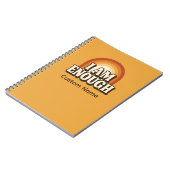 Ik ben genoeg Retro Rainbow Stripes op maat Notitieboek (Linkerzijde)