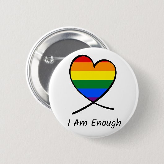 Ik ben genoeg ronde button 5,7 cm (Voorkant /achterkant)