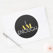 Ik ben genoeg ronde sticker (Envelop)