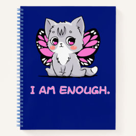 Ik ben genoeg. Schattige kitten met vleugels! dagb Notitieboek