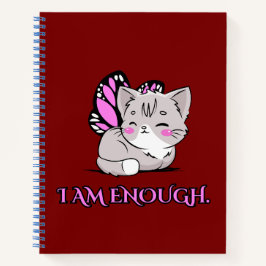 Ik ben genoeg schattige kittie vlinder! notitieboek