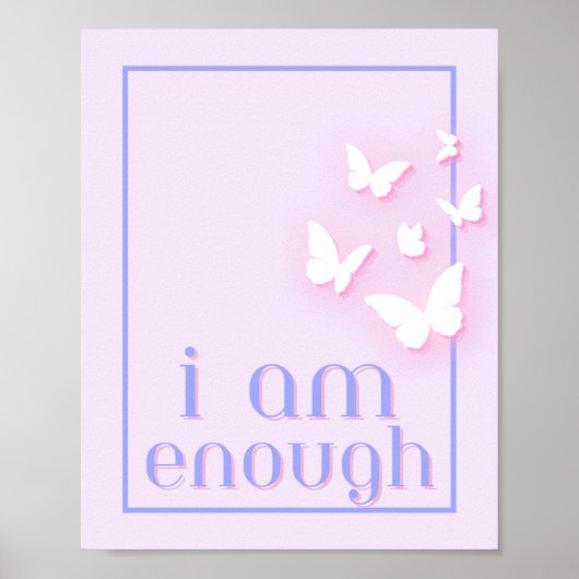 Ik ben genoeg, Self-Love Quote Poster (Voorkant)