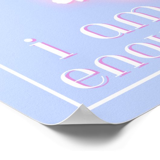 Ik ben genoeg, Self-Love Quote Poster (Hoek)