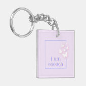 Ik ben genoeg, Self-Love Quote Sleutelhanger (Voorkant Links)