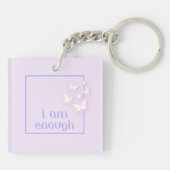 Ik ben genoeg, Self-Love Quote Sleutelhanger (Achterkant)