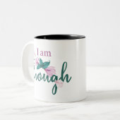 Ik ben genoeg serie tweekleurige koffiemok (Voorkant links)