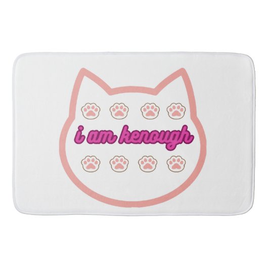 Ik ben genoeg t-shirt kat badmat (Voorkant)