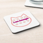 Ik ben genoeg t-shirt kat bier onderzetter (Linkerzijde)