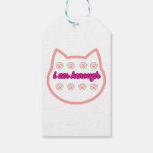 Ik ben genoeg t-shirt kat cadeaulabel (Achterkant)