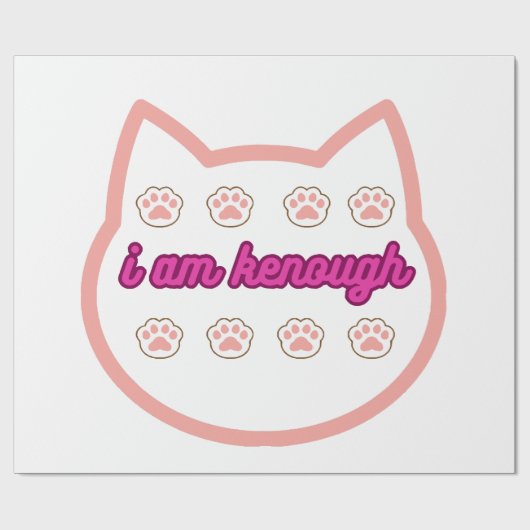 Ik ben genoeg t-shirt kat cadeaupapier (Vlak)