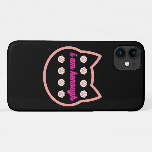 Ik ben genoeg t-shirt kat Case-Mate iPhone case (Achterkant (horizontaal))