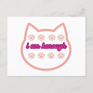 Ik ben genoeg t-shirt kat feestdagenkaart