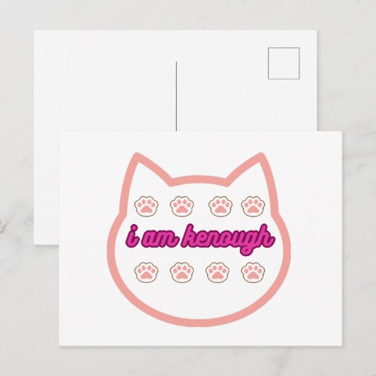 Ik ben genoeg t-shirt kat feestdagenkaart (Voorkant / Achterkant)