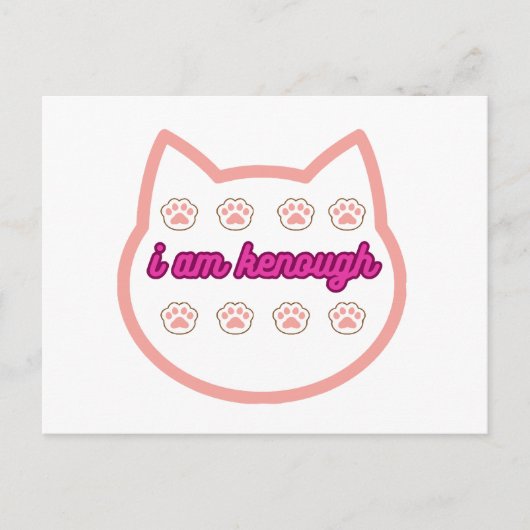 Ik ben genoeg t-shirt kat feestdagenkaart (Voorkant)