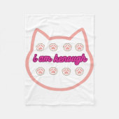 Ik ben genoeg t-shirt kat fleece deken (Voorkant)