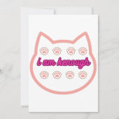 Ik ben genoeg t-shirt kat kaart (Voorkant)