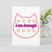 Ik ben genoeg t-shirt kat kaart (Staand voorkant)