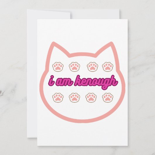 Ik ben genoeg t-shirt kat kaart (Achterkant)