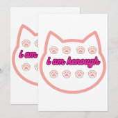 Ik ben genoeg t-shirt kat kaart (Voorkant / Achterkant)