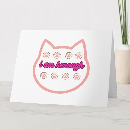 Ik ben genoeg t-shirt kat kaart (Voorkant)