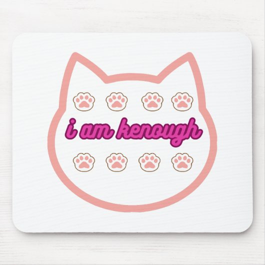 Ik ben genoeg t-shirt kat muismat (Voorkant)