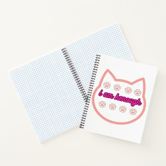 Ik ben genoeg t-shirt kat notitieboek (Binnen)