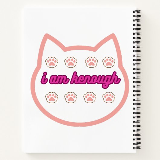 Ik ben genoeg t-shirt kat notitieboek (Achterkant)