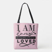 Ik ben genoeg zak tote bag (Achterkant)