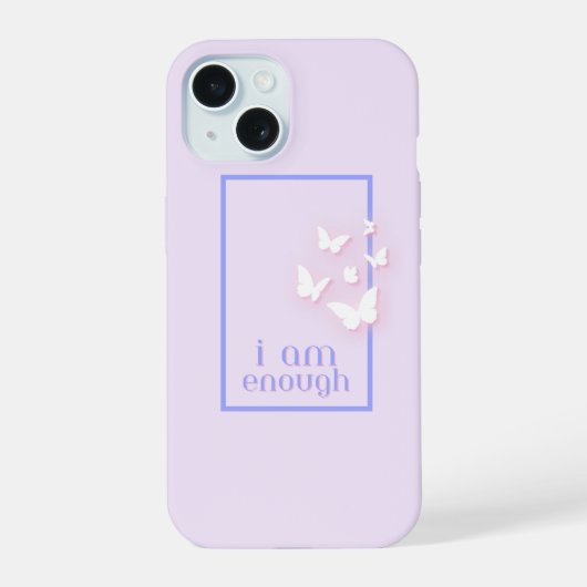 Ik ben genoeg, Zelfliefde Citaat iPhone 15 Case (Achterkant)