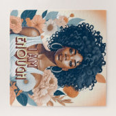 Ik ben genoeg Zwarte vrouw bevestiging Legpuzzel (Horizontaal)