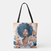Ik ben genoeg Zwarte vrouw bevestiging Tote Bag (Achterkant)