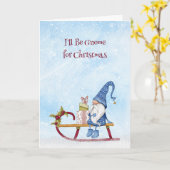 Ik ben genoom voor kerstpunny  kaart (Gele Bloem)