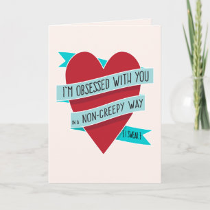 Ik ben geobsedeerd door jou.. Funny Love Card Feestdagen Kaart