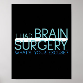 Ik ben geopereerd aan de hersenen. Wat is je excuu Poster