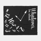 Ik ben gepensioneerd Grappig Pensioen Tijd Klok Zw Fleece Deken (Voorkant (Horizontaal))