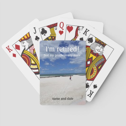 Ik ben gepensioneerd met kaarten spelen (Achterkant)