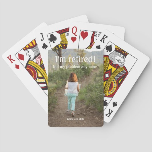Ik ben gepensioneerd met kaarten spelen (Achterkant)