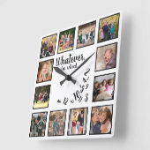 Ik ben gepensioneerd Photo Collage White pensioen Vierkante Klok (Hoek)