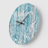 Ik ben gepensioneerd strand hout grappig pensioen  grote klok (Hoek)